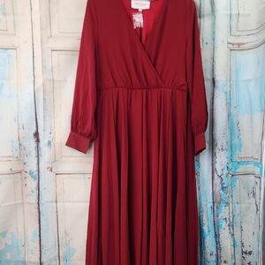 Jessakae Long Sleeve V Neck Dress